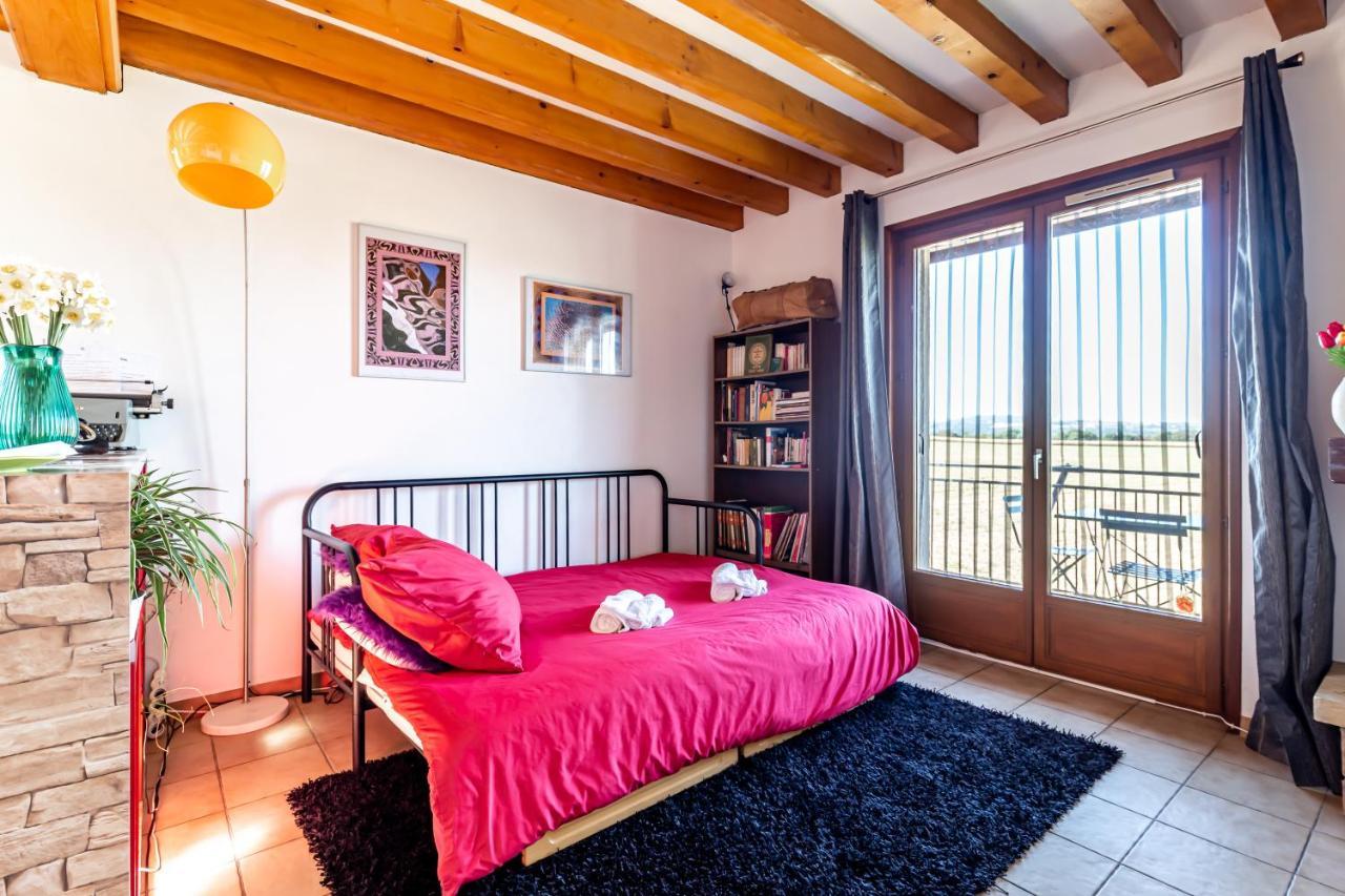 Grand appartement avec vue au calme, Lyon à 25km Communay Esterno foto